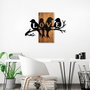 Wallity Love Birds Escultura de Pared en Nogal y Negro